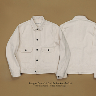 Ranger Overall 美式复古 工作夹克HBT人字斜赤耳牛仔外套 男女款