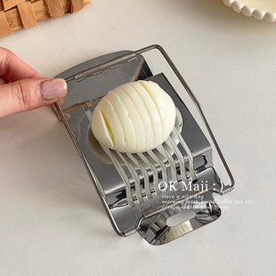 多功能不锈钢切蛋器鸡蛋分割切片松花蛋皮蛋切割厨房花式切蛋神器
