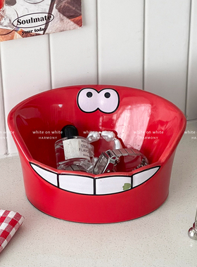 可爱提升幸福感小物创意摆件电视柜装饰摆件陶瓷钥匙收纳玄关摆件