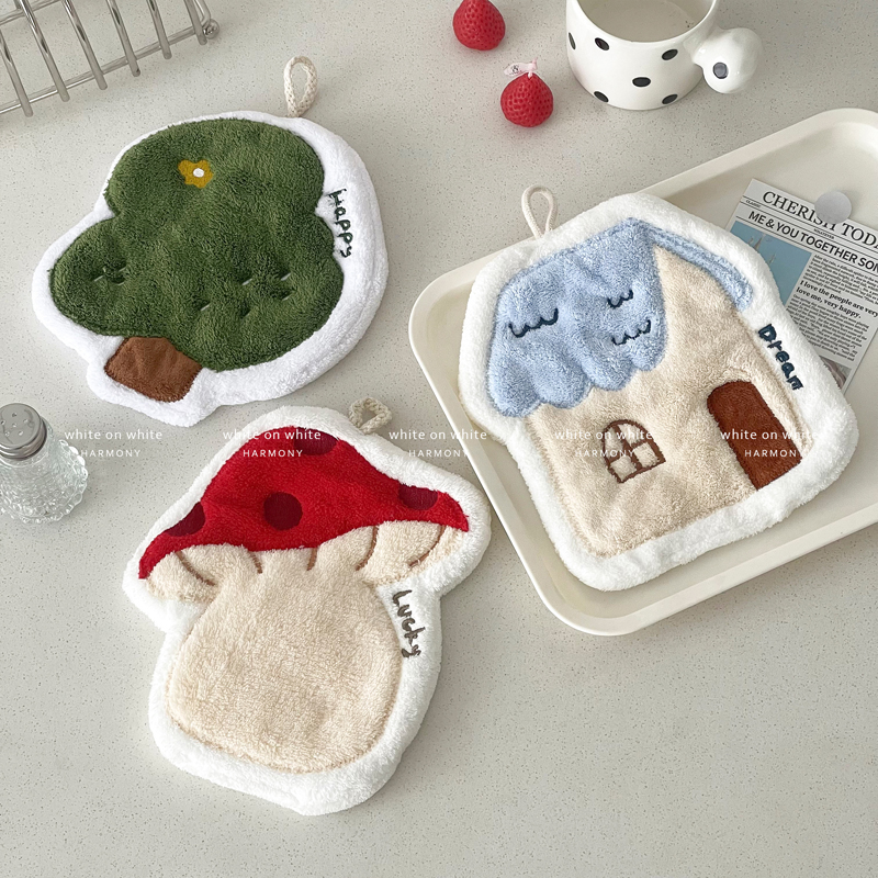 高颜值可爱厨房挂式擦手毛巾