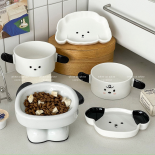 猫碗猫食盆陶瓷碗猫咪专用碗宠物水碗高颜值狗碗猫咪餐盘猫罐头碗