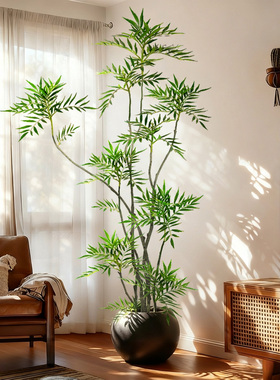 仿真绿植十大功劳高级感假树高端轻奢室内客厅装饰落地盆栽摆件