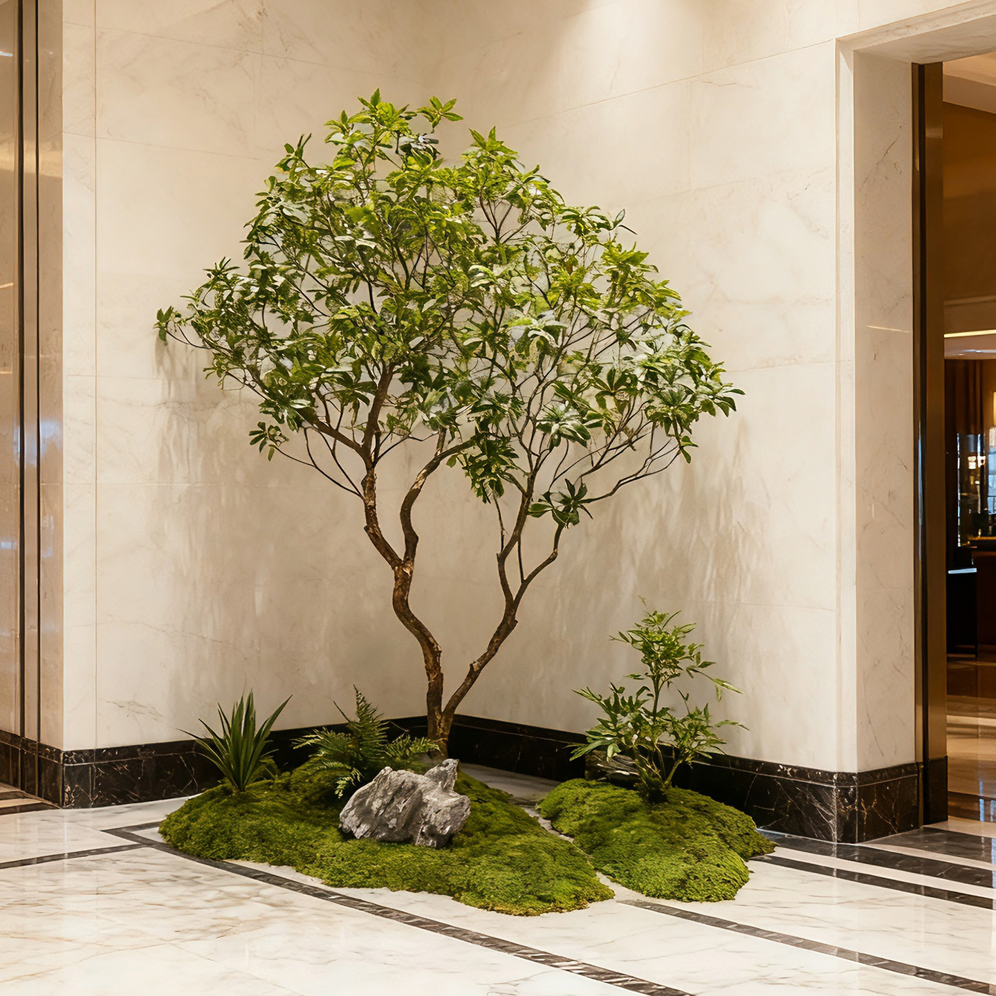 仿真绿植组合造景餐厅商场马醉木