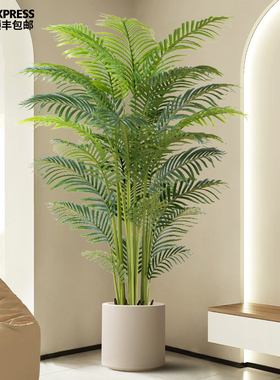 彷真绿色植物散尾葵室内盆栽大型彷生植物假树轻奢客厅装饰品落地