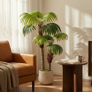 仿真绿植高端轻奢室内植物盆栽多杆棕葵椰子假树客厅宋氏美学装饰