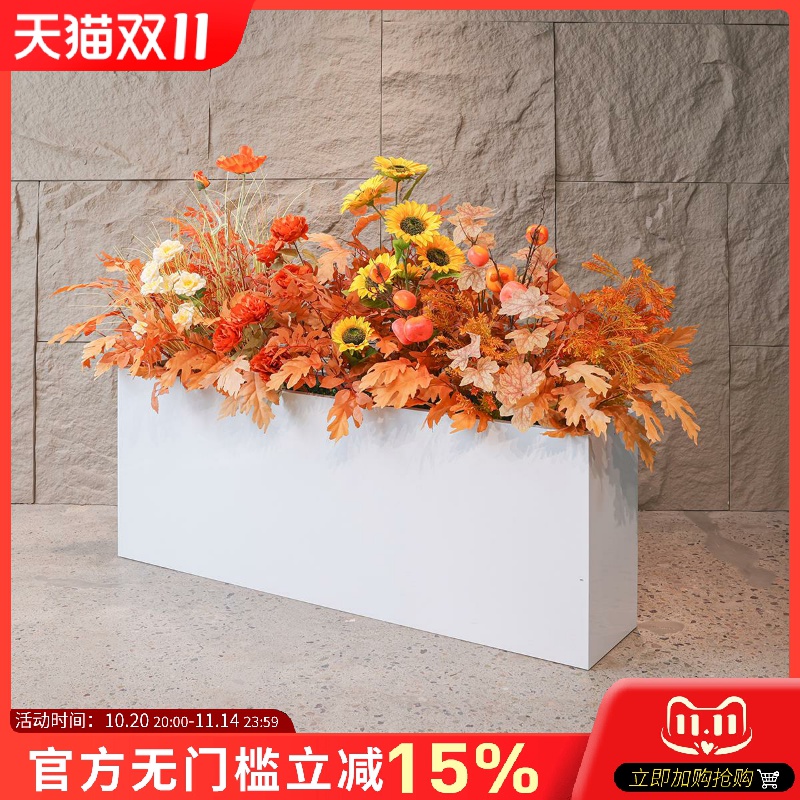 仿真花造景观假绿植槽箱隔