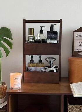 双层实木置物架木质多层收纳