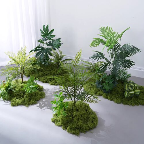 彷真苔藓微景观室内客厅假植物绿植造景组合橱窗彷生青苔装饰布景