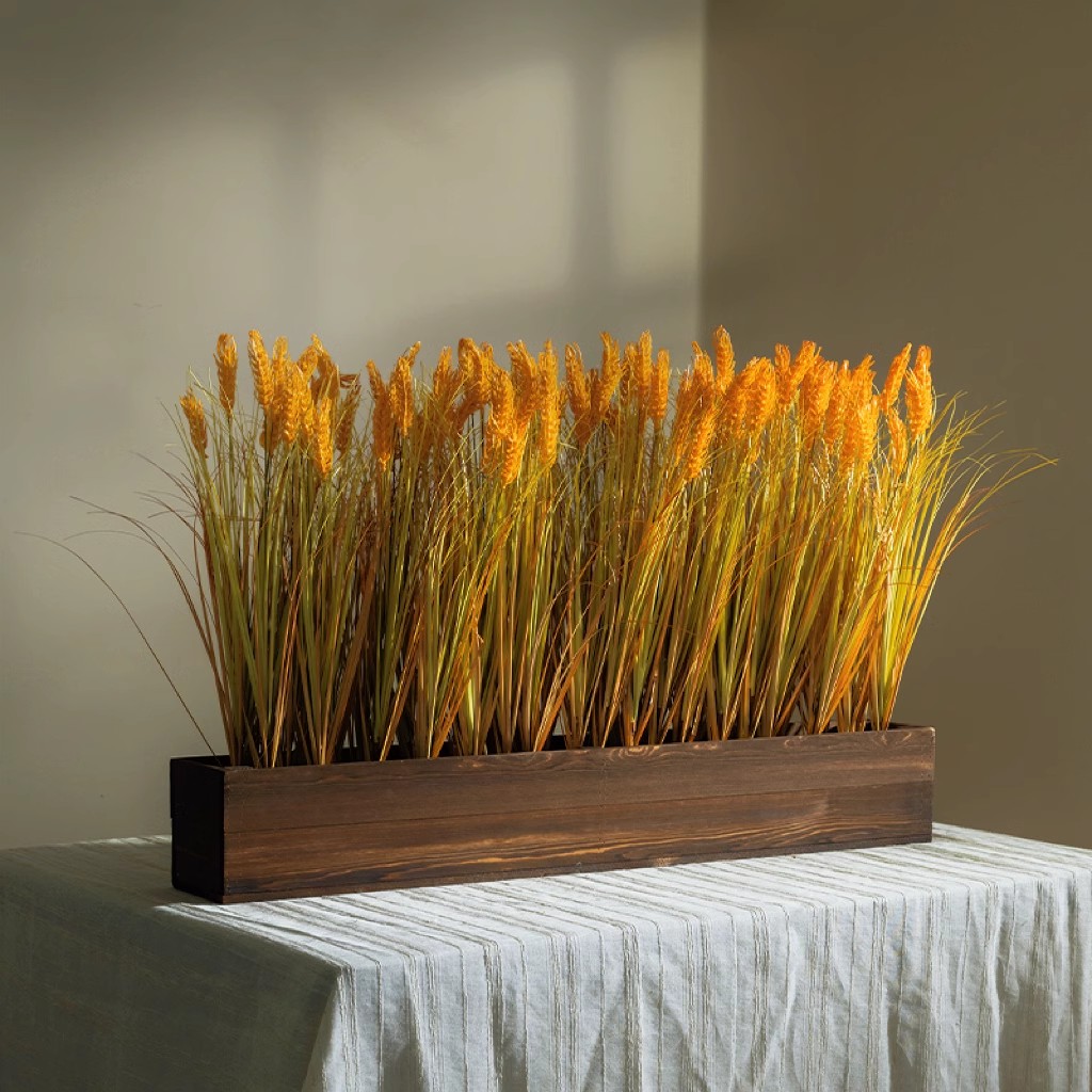 仿真绿植稻谷水稻麦穗花排假花干花塑料花户外室内摆件造景装饰