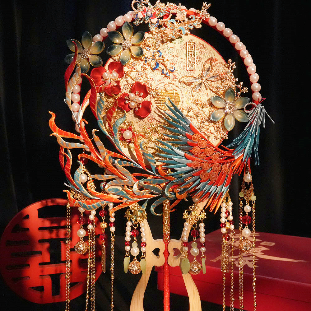 新娘结婚中式高级喜扇团扇