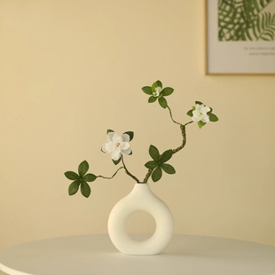 ins仿真绿植假花吊钟植物客厅插花装饰仿真花摆件书柜中式摆设