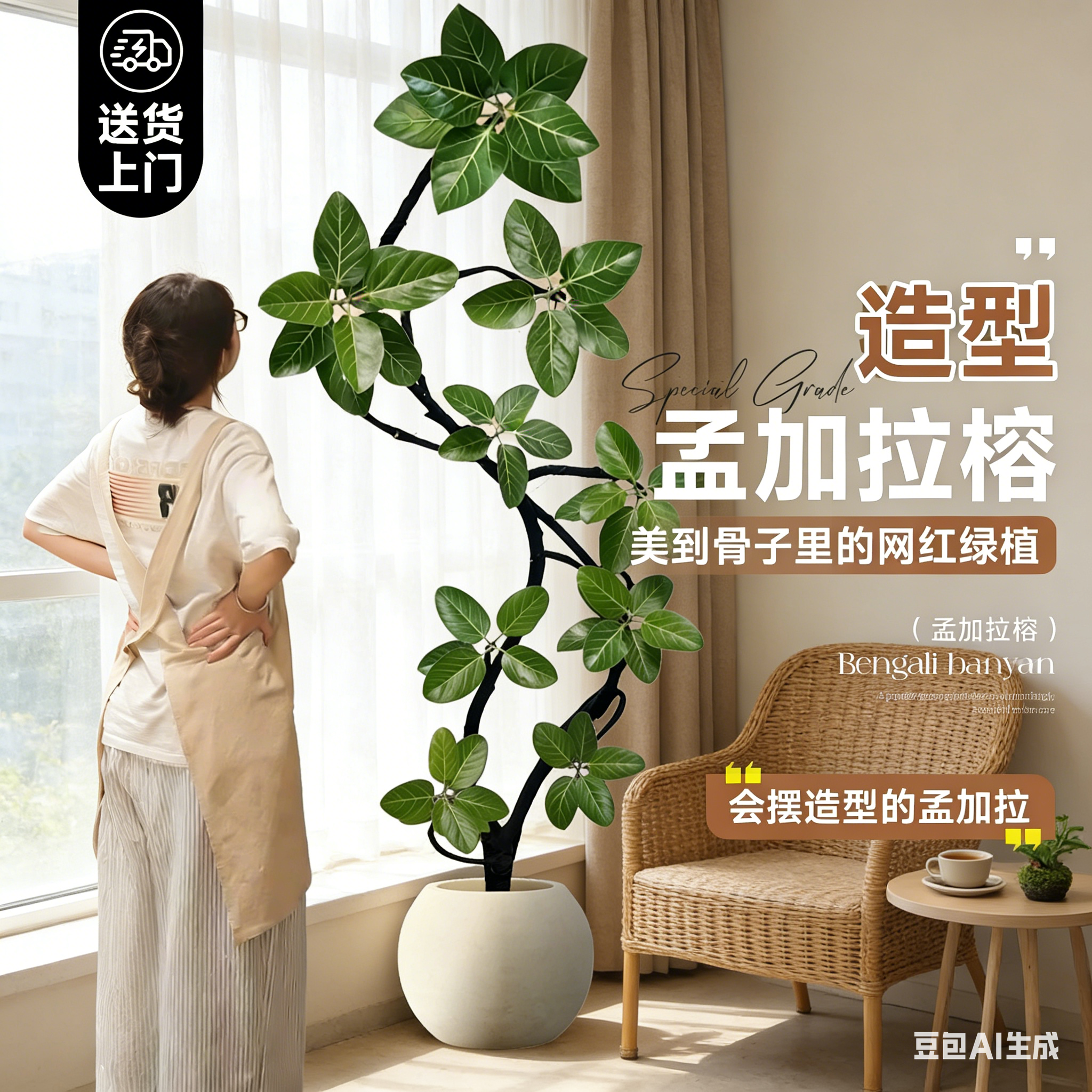 孟加拉榕树大型室内客厅绿植