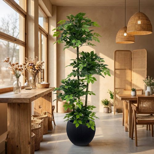 仿真绿植轻奢高端幸福树假树盆栽