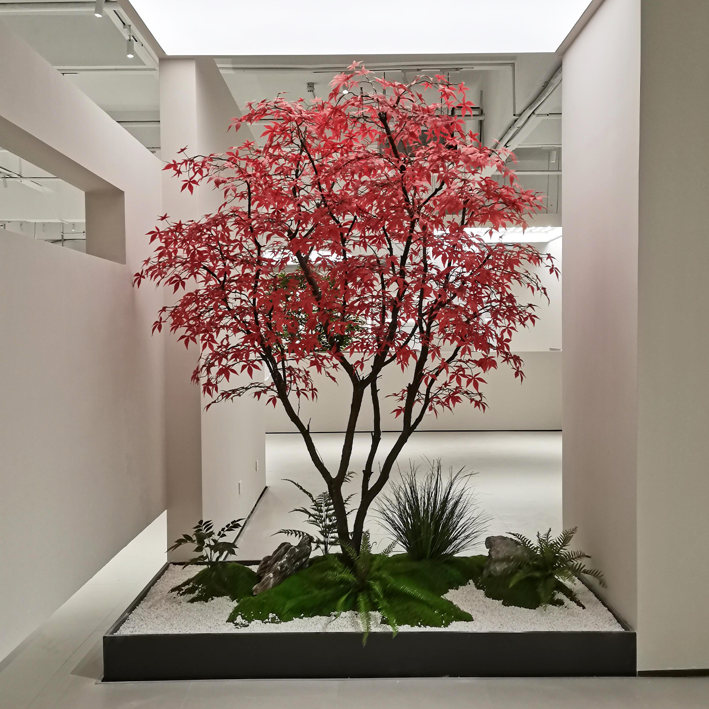 仿真绿植造景枫叶树假植物玄关隔断橱窗高级感逼真大型装修景观