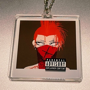 像素画 Crast Zacurowave 脏标 朋克乐队鼓手 双片挂件 Anty