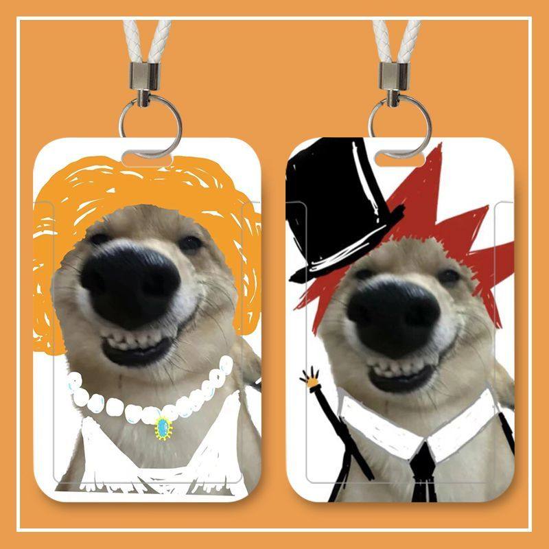 【92%好评率】柴犬搞怪表情包学生卡套饭卡公交卡身份证件保护套