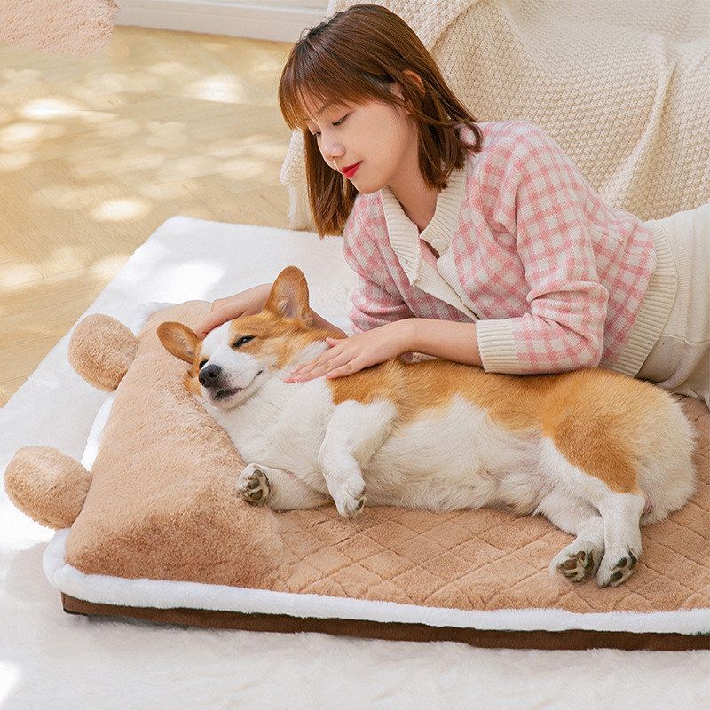 冬季保暖护颈沙发狗床垫狗狗睡垫可拆洗狗窝宠物用品狗垫子睡觉用