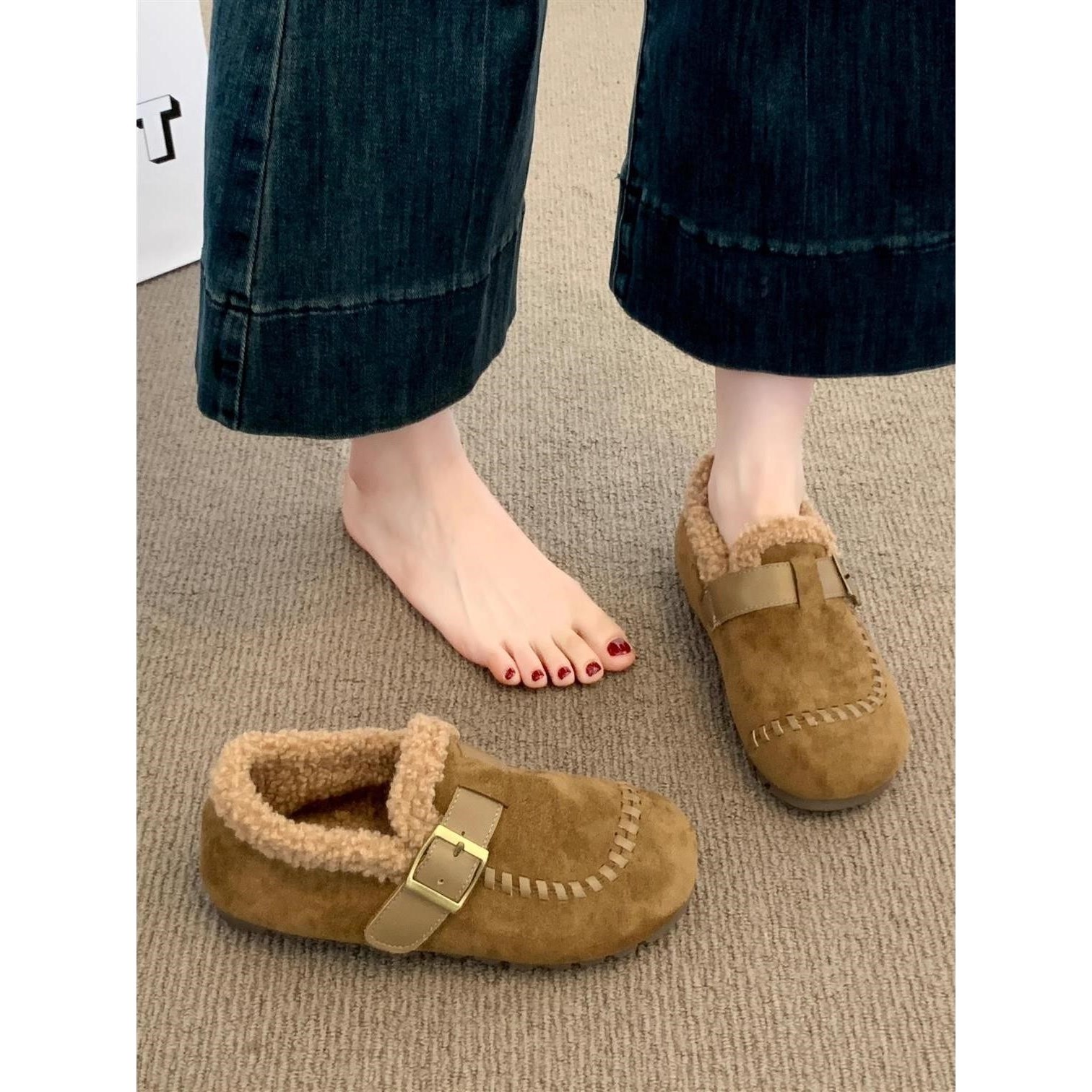 爆款复古休闲勃肯鞋女2025秋冬季