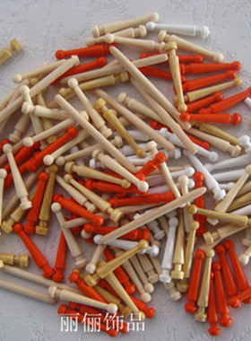 竹木头梳针实木毛呸针原木漂白头梳齿大小头梳针配件厂家直销