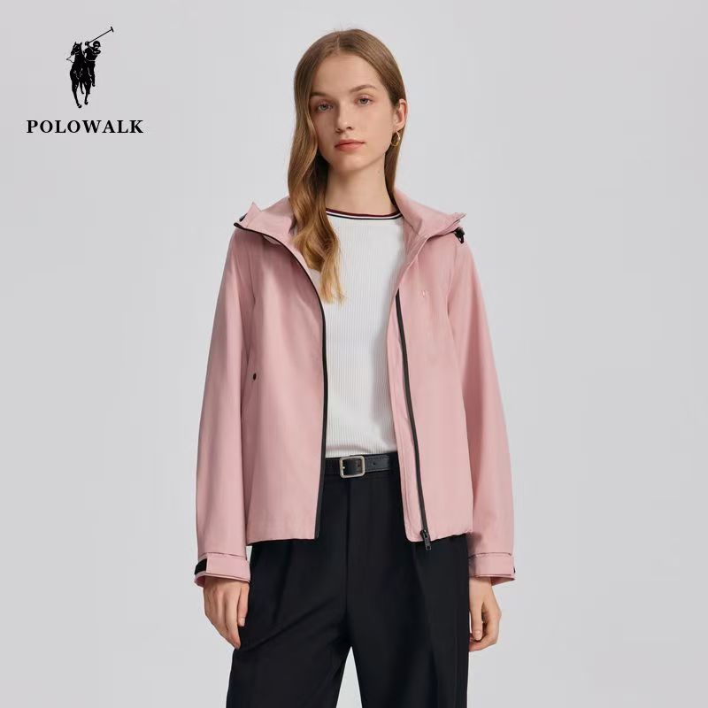 170码POLOWALK女士减龄春秋冲锋衣夹克外套休闲时尚AV1W51450462