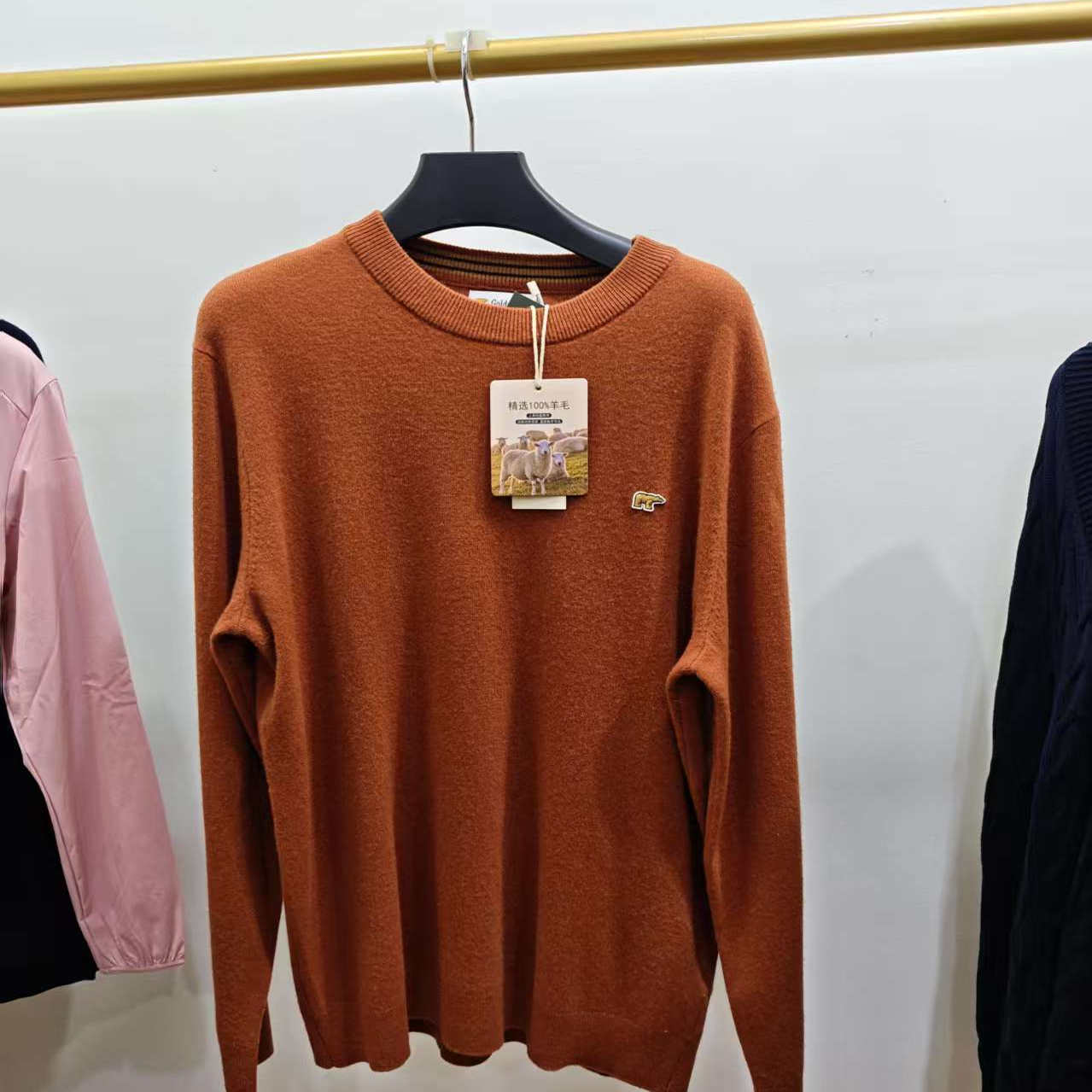 GoldenBear男士秋冬100%绵羊毛毛衣针织衫商务休闲BZ8A44220667