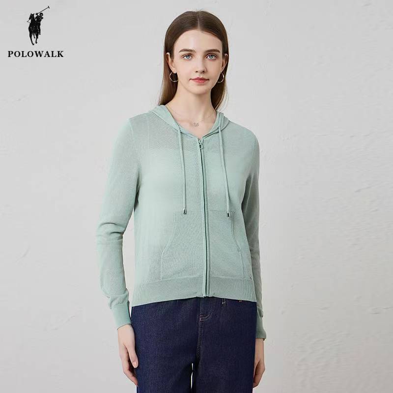 专柜正品防晒轻薄针织开衫连帽