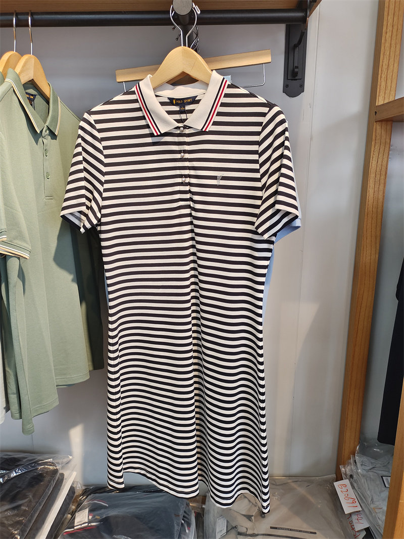 polo sport 专柜正品女士夏季短袖连衣裙 条纹显瘦AJ7P32640321