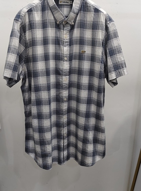 190码GoldenBear金熊男式短袖格子舒适衬衫衬衣 BFHA42270371