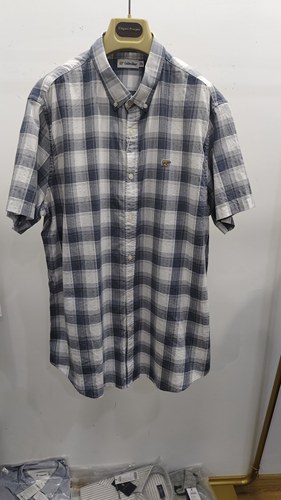 190码GoldenBear金熊男式短袖格子舒适衬衫衬衣 BFHA42270371