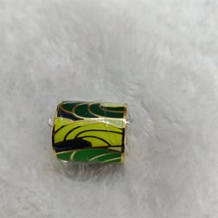 浅唱蝶舞钛钢指环丝巾扣环披肩扣衣大方巾打结扣围巾饰品珐琅彩