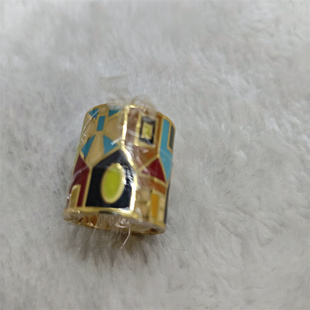 浅唱蝶舞钛钢指环丝巾扣环披肩扣衣大方巾打结扣围巾饰品珐琅彩