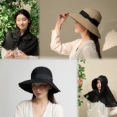 23年新款 UVCUT防晒帽 99%抗UV超宽檐轻便透气不压头发遮阳空顶