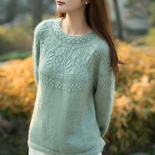 编织人生花芷育克套头毛衣材料包