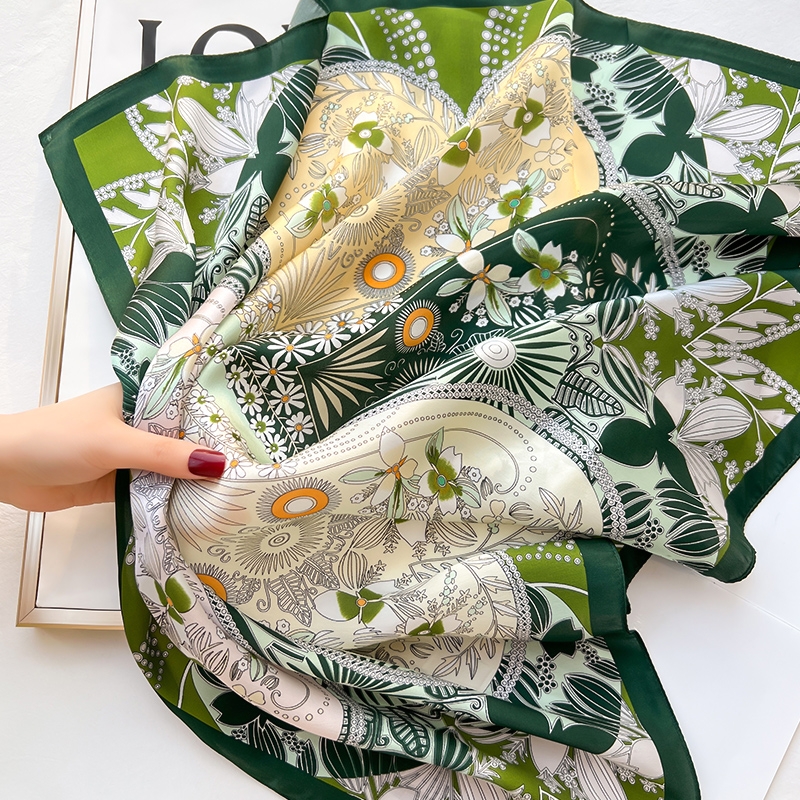 3条99元 搭配Bi备  53cm桑蚕丝素绉缎12姆米 百变小方巾 柔软光滑