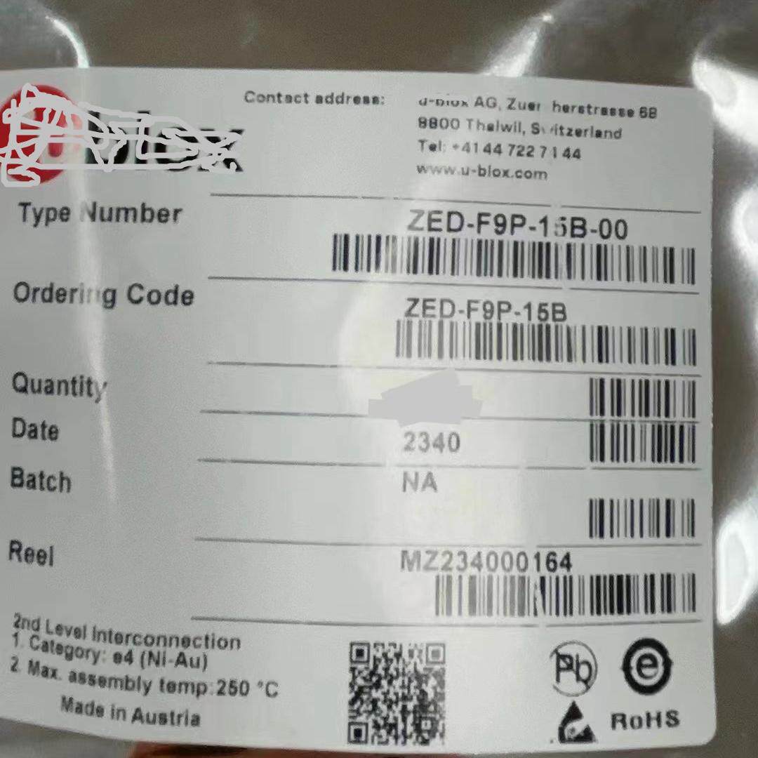 原装正品 ZED-F9P-15B RTK差分厘米级定位 GNSS高精度RTK模块F9P