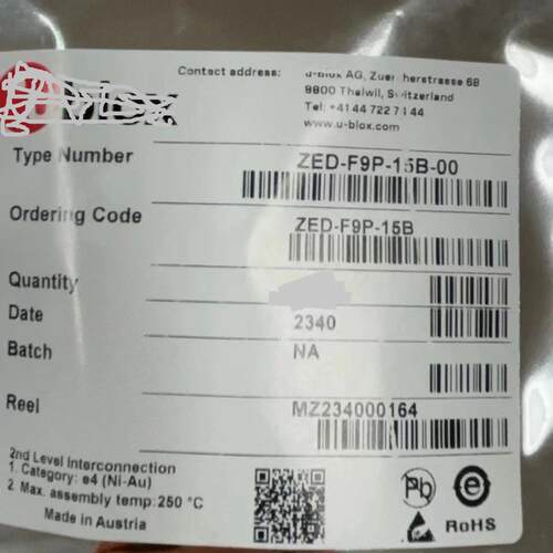 RTK模块GPS模块UBLOXZED-F9P-15B