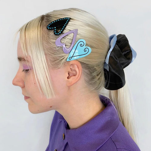 复古爱心闪耀钻石镂空y2k辣妹