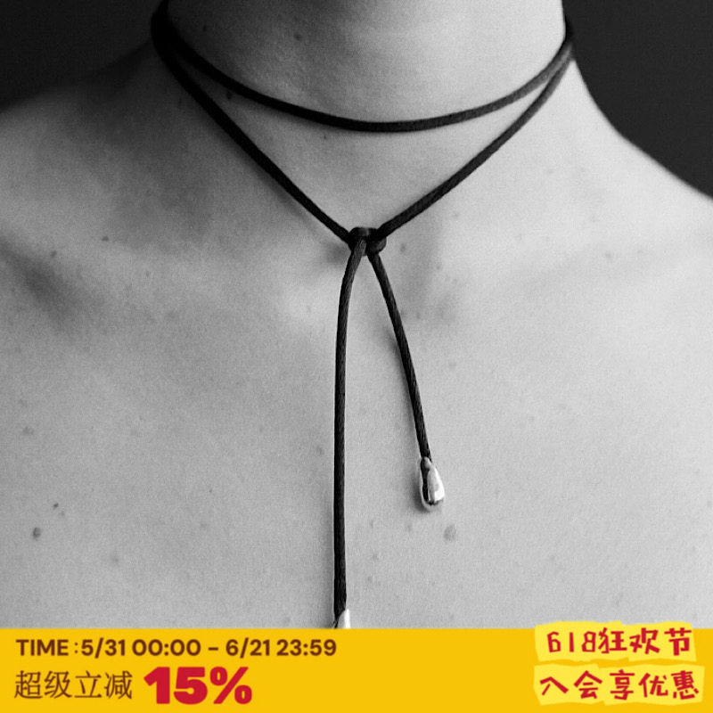 RTEP 高版Sophie buhai泪滴吊坠系带长项链复古短绳水滴绑带颈链