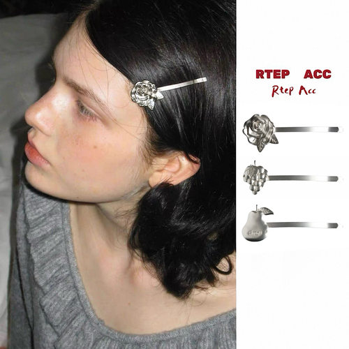 「法式果盘」小众复古银色发夹