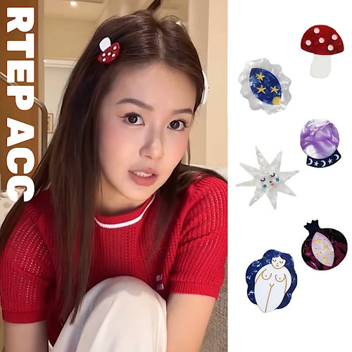 张子萱同款。艺术趣味醋酸发夹