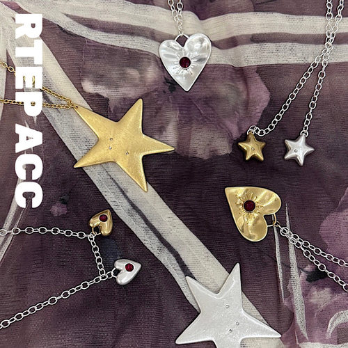 高版本*心星钻爱心五角星项链