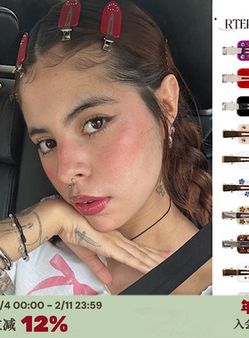 RTEP 定制emijay同款高品质醋酸闪耀钻石五角星可爱无痕边夹发夹