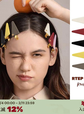 RTEP 多色*金标三角形醋酸发夹多巴胺高级感几何无痕刘海侧边夹