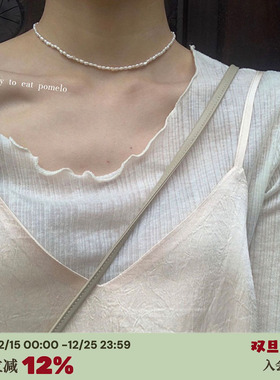 全链淡水珍珠choker手作项链