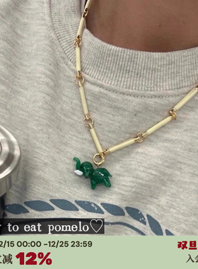 竹节小象*高版本可拆卸绿色吊坠