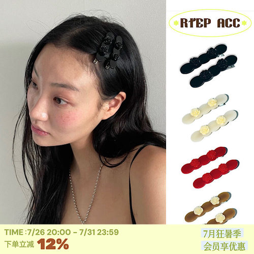 韩国小众ins醋酸玫瑰发夹
