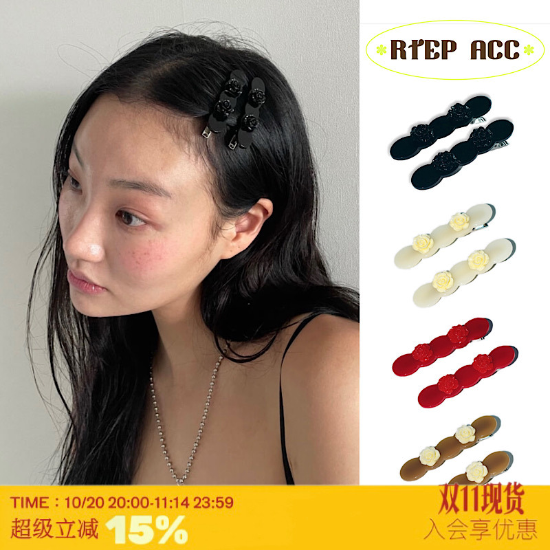 韩国小众ins醋酸玫瑰发夹