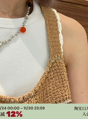 小鸟与果实*天然彩石叠搭项链