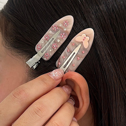 定制emijay高级感蝴蝶发夹镶钻