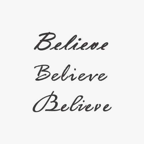 防水女韩国仿真个性文艺英文性感刺青手臂纹身贴纸,译:相信